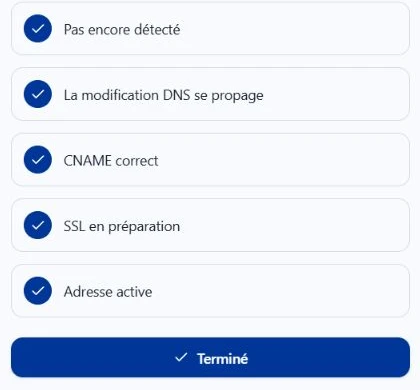 Assistant live@ : adresse active